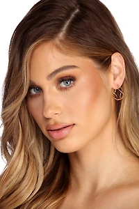 Oval Link Mini Hoop Earrings