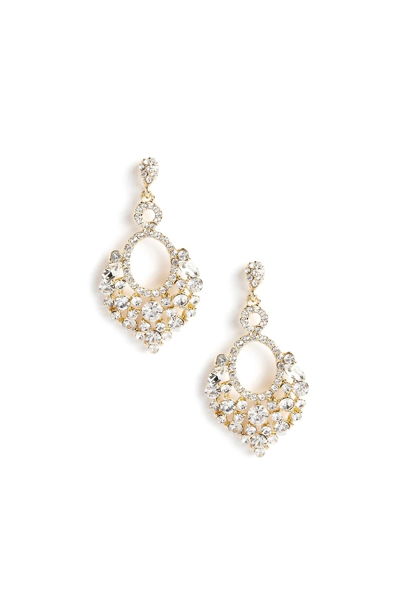 Rhinestone Mini Duster Earrings