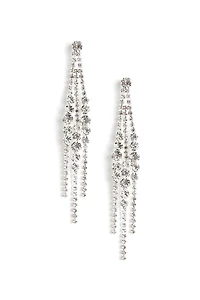 Rhinestone Fringe Duster Earrings