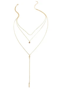 Layered Elegance Lariat Necklace
