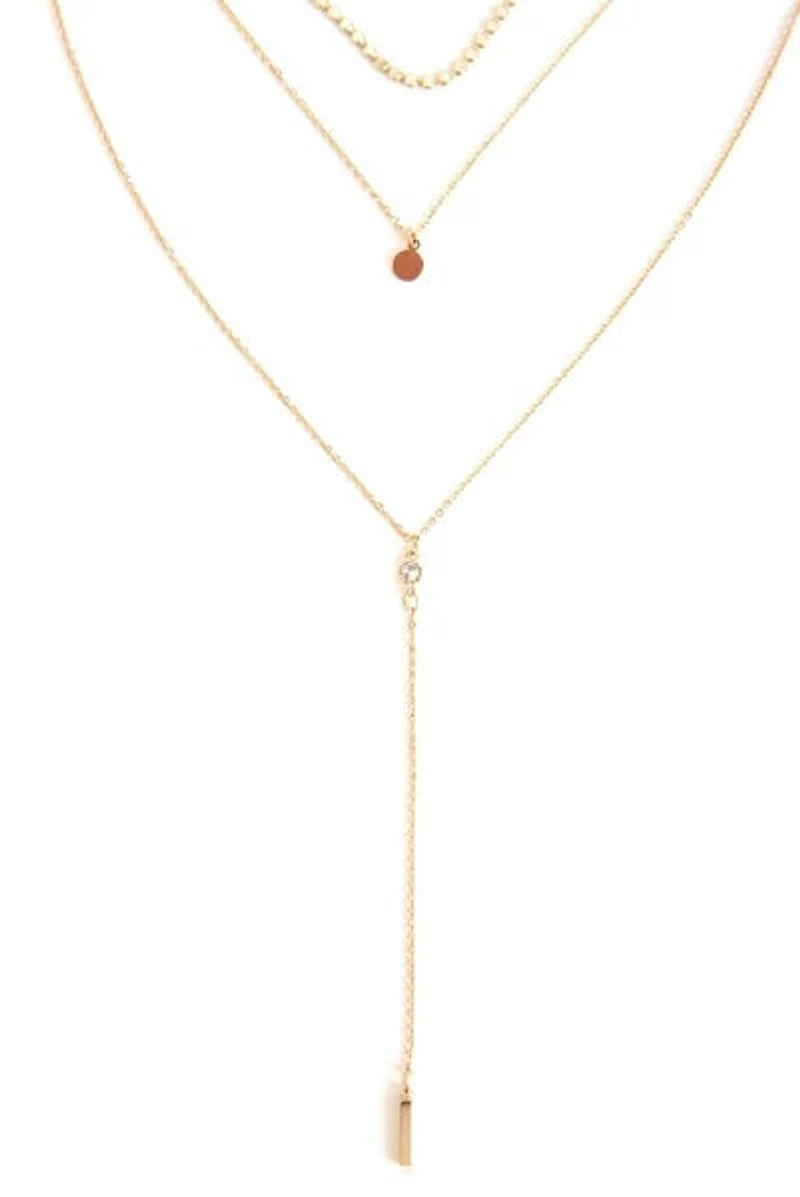 Layered Elegance Lariat Necklace