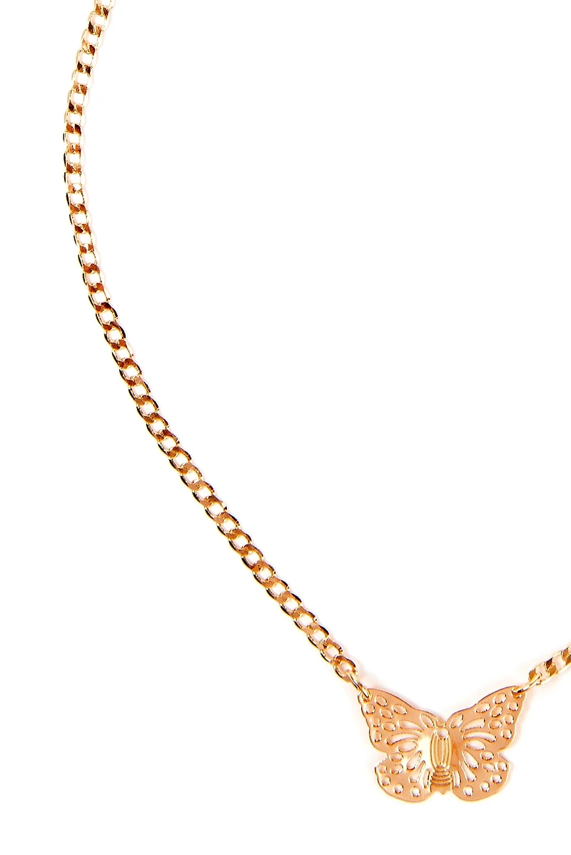 Dainty Butterfly Charm Necklace