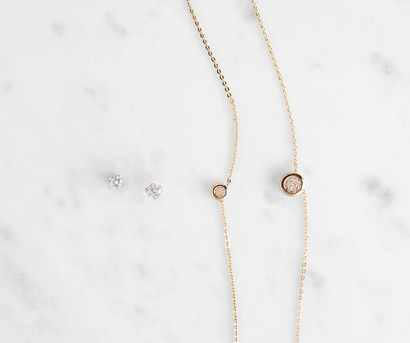 Dainty Cubic Zirconia Set
