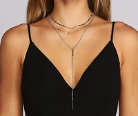 3 Row Luxe Lariat Layered Necklaces