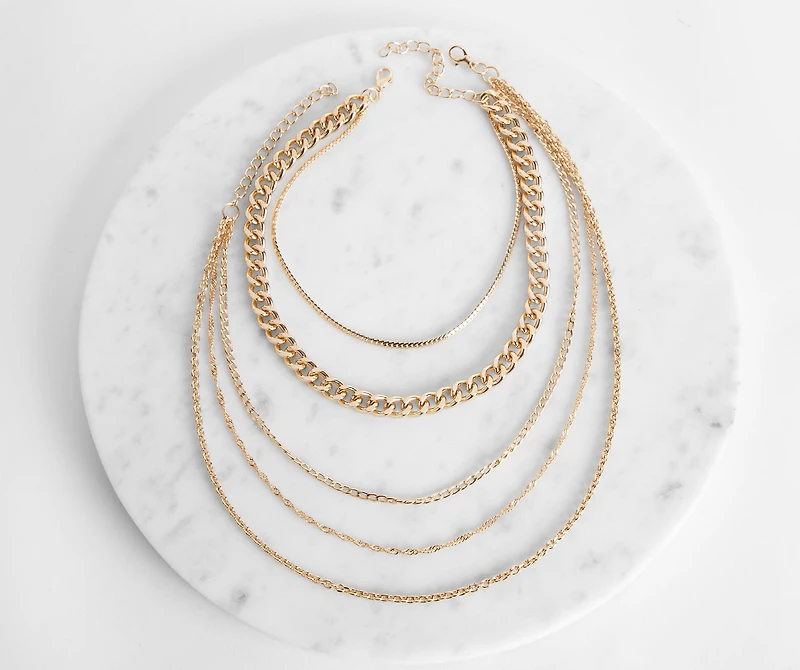 Chain Gang Necklace Set