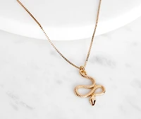 Dainty Snake Pendant Necklace