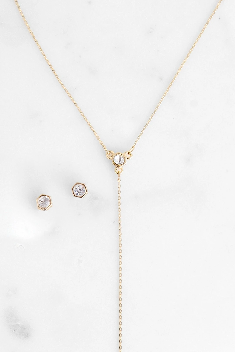 Darling Lariat Rhinestone Set