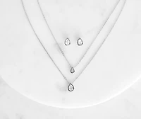 Petite Cubic Zirconia Necklace Set