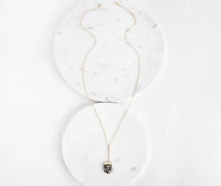 Long Dalmatian Stone Pendant