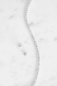 Simply Sparkle Cubic Zirconia Choker Set