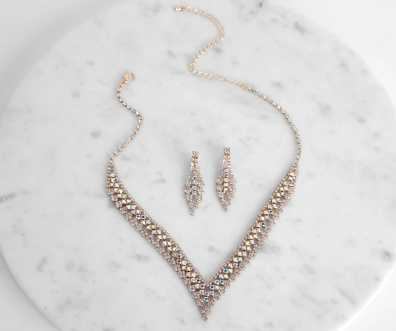 Glam And Glitz Necklace And Earring Set