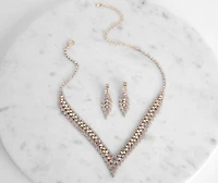 Glam And Glitz Necklace And Earring Set