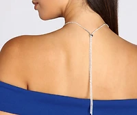 Choker Rhinestone Backdrop Necklace