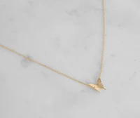 18K Gold Dipped Butterfly Necklace