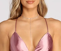 Touch Dainty Rhinestone Lariat Choker