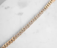 Like A Boss Rhinestone Chain Necklace