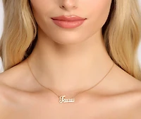 Taurus Script Necklace