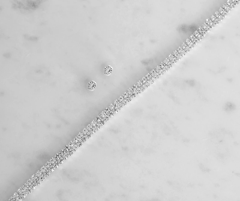 Pretty Dainty Choker + Stud Set