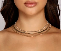 Trendy Glam Layered Chain Necklaces