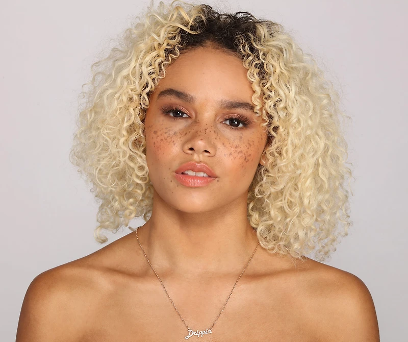 Dainty Drippin Rhinestone Necklace