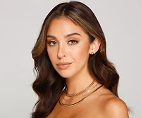 Simply Stunning Snake Chain Necklace and Earrings Set