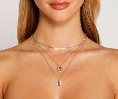 Trendy Luxe Layered Necklace Set