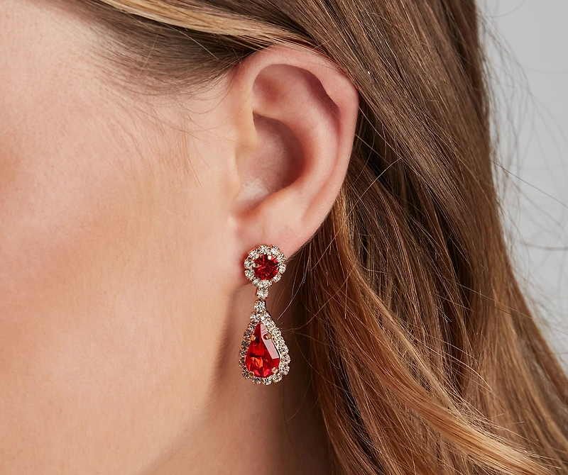 Simply Stunning Rhinestone Lariat Jewelry Set