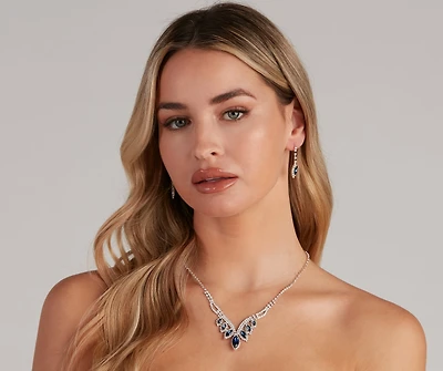 Sophisticated Gems Collar And Earrings