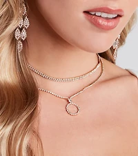 Circle Me Not Rhinestone Collar Set