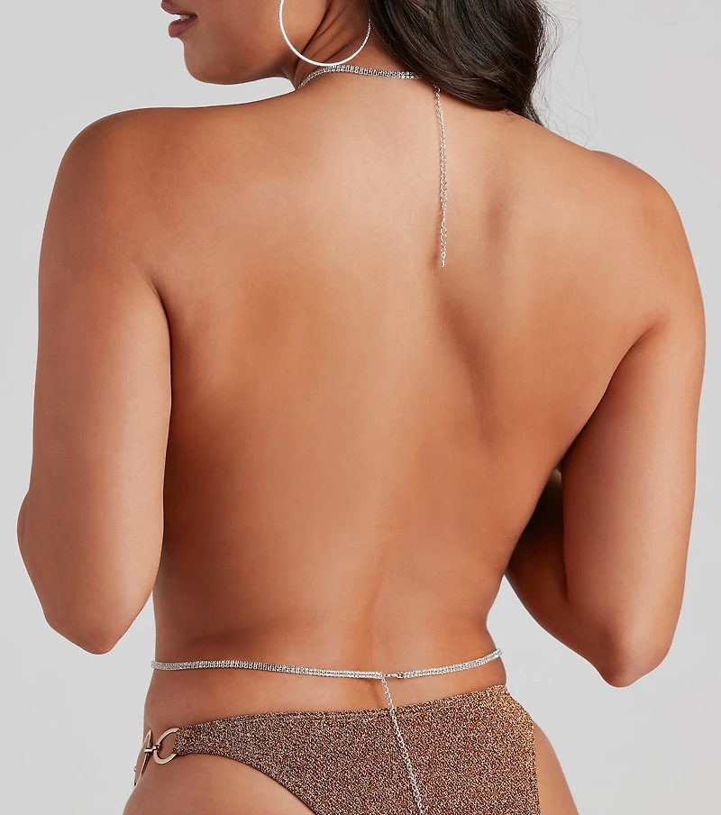 Sparkling Intrigue Rhinestone Body Chain