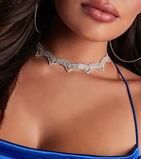 Luxe Glam Rhinestone Choker Necklace