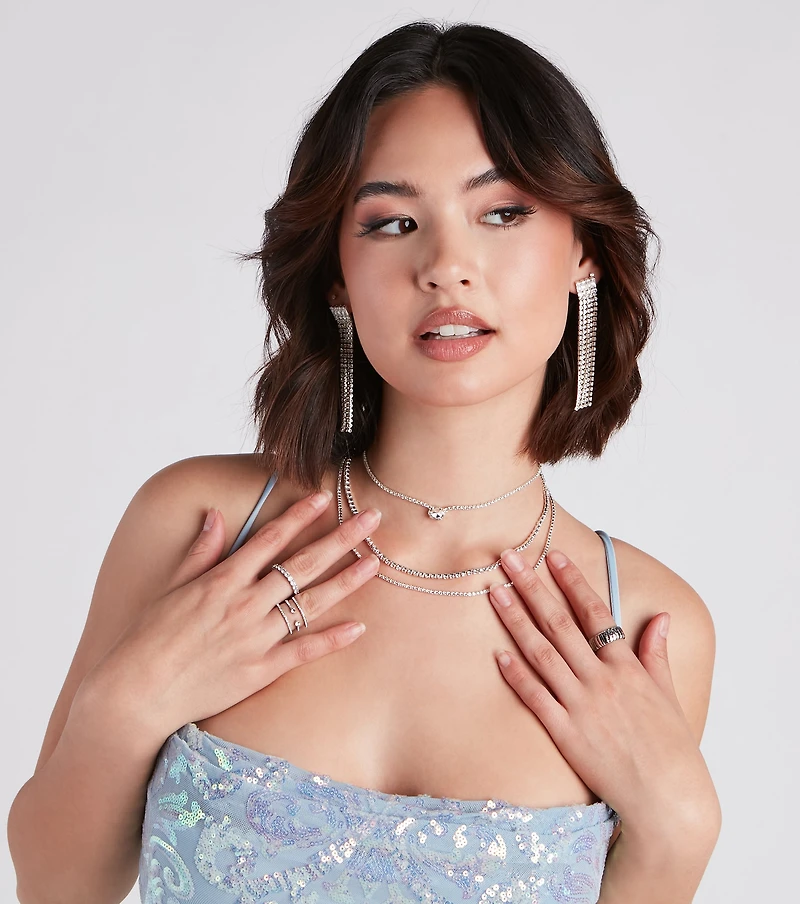 Luxe Radiant Rhinestone Choker Necklace