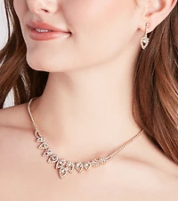 Sparkle Up The Night Rhinestone Necklace And Earrings Set