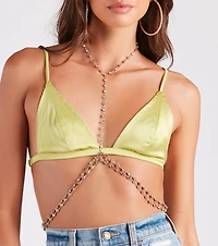 Glitzy Trendsetter Rhinestone Body Chain