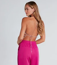 Everything I Want Clear Gemstone Necklace Top