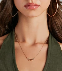 777 Charm Dainty Chain Necklace