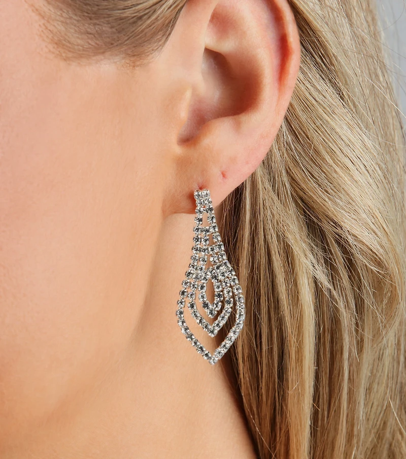 Timeless Sparkle Rhinestone Necklace And Earrings Set