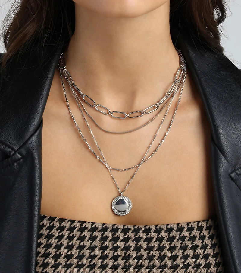 Rise To The Occasion Layered Charm Necklace