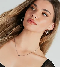 All The Details Dainty Rhinestone Necklace