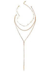 3 Row Luxe Lariat Layered Necklaces