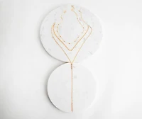 3 Row Luxe Lariat Layered Necklaces