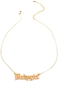 Babygirl Dainty Script Necklace