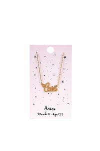 Zodiac Script Necklace