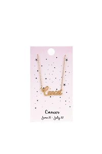 Zodiac Script Necklace