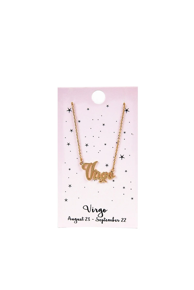 Virgo Script Necklace