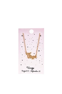 Virgo Script Necklace