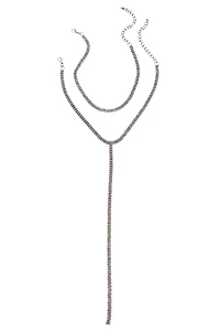 2 Row Rhinestone Lariat