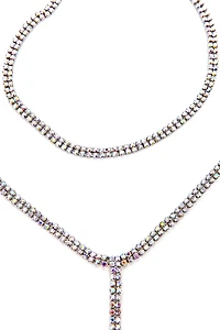2 Row Rhinestone Lariat