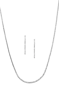 Classic Curved Rhinestone Necklace And Dusters