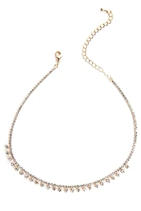 Dainty Drops Rhinestone Choker